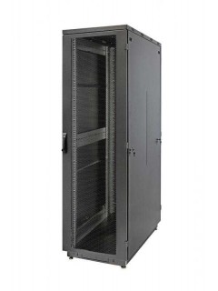 Шкаф Racknet S3000 42U 600х1000 передняя дверь перф. 1-ств. задняя дверь перф. 1-ств. черн. Eurolan 60F-42-6A-34BL