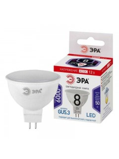 Лампа светодиодная STD LED MR16-8W-12V-860-GU5.3 MR16 8Вт софит GU5.3 холод. бел. 12В ЭРА Б0049095