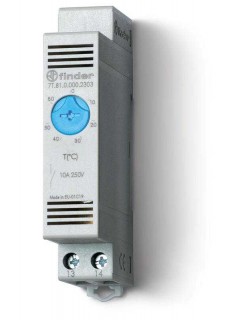 Термостат щитовой для включения охлаждения диапазон температур -20… + 40град. С 1NO 10А модульный 17.5мм IP20 FINDER 7T8100002301