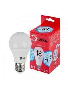 Лампа светодиодная RED LINE LED A65-18W-840-E27 R 18Вт A65 груша 4000К нейтр. бел. E27 Эра Б0052381