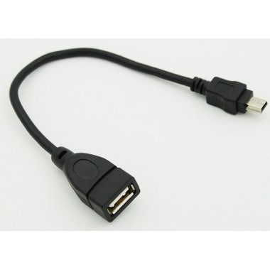 Кабель USB A(f) mini USB B (m) 0.2м черн. 833943