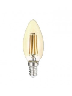 Лампа светодиодная филаментная PLED OMNI 6Вт C35 3000К тепл. бел. E14 230В/50Гц Gold JazzWay 5020634