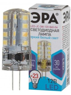 Лампа светодиодная LED-JC-3W-12V-840-G4 240лм ЭРА Б0033194