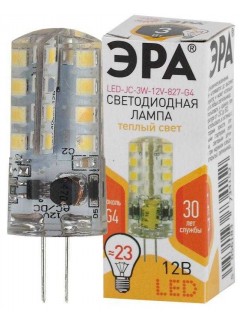 Лампа светодиодная LED-JC-3W-12V-827-G4 240лм ЭРА Б0033193
