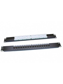 Патч-панель PP3-19-16-8P8C-C5E-110D 19дюйм 1U 16 портов RJ45 кат. 5e Dual IDC ROHS черн. Hyperline 246054