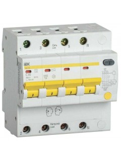 Выключатель автоматический дифференциального тока селективный 4п 40А 100мА тип AC АД14S IEK MAD13-4-040-C-100