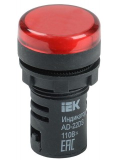 Лампа светосигнальная AD22DS d22мм 24В AC/DC красн. IEK BLS10-ADDS-024-K04