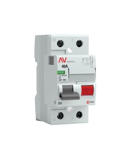 Выключатель дифференциального тока (УЗО) 2п 40А 30мА тип A DV AVERES EKF rccb-2-40-30-a-av