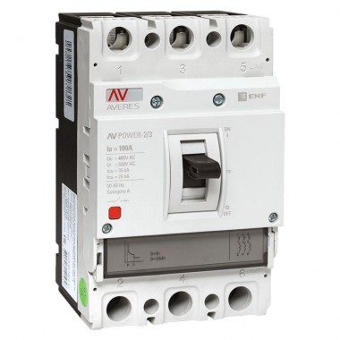 Выключатель автоматический 3п 100А 35кА AV POWER-1/3 TR AVERES EKF mccb-13-100-TR-av