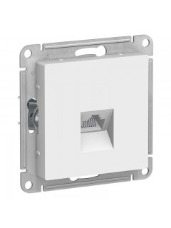 Розетка компьютерная 1-м AtlasDesign RJ45 кат.5E механизм бел. SE ATN000183