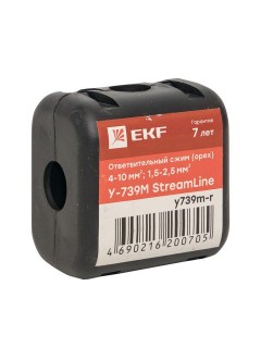Сжим ответвительный У-739М (4-10/1.5-2.5кв.мм) (орех) StreamLine розн. стикер EKF y739m-r
