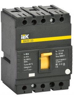 Выключатель автоматический 3п 40А 35кА ВА 88-33 IEK SVA20-3-0040