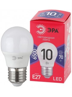 Лампа светодиодная RED LINE LED P45-10W-865-E27 R 10Вт P45 шар 6500К холод. бел. E27 Эра Б0045355