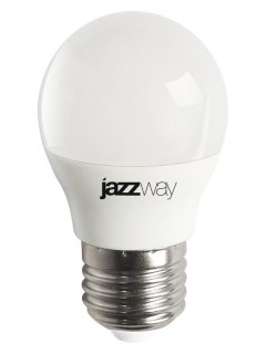 Лампа светодиодная PLED-LX 8Вт G45 шар 5000К холод. бел. E27 JazzWay 5028685