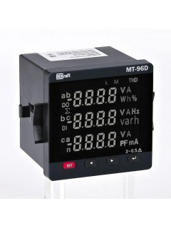 Мультиметр цифровой МТ-72D 3ф вх. 600В 5А RS-485 72х72мм LED-дисплей DEKraft 51404DEK