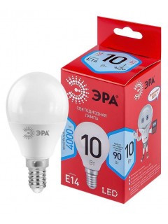 Лампа светодиодная RED LINE LED P45-10W-840-E14 R 10Вт P45 шар 4000К нейтр. бел. E14 Эра Б0050233