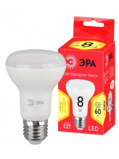 Лампа светодиодная RED LINE LED R63-8W-827-E27 R R63 8Вт рефлектор E27 тепл. бел. ЭРА Б0050701