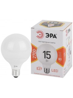 Лампа светодиодная LED G90-15W-2700K-E27 G120 15Вт шар E27 тепл. бел. декор. ЭРА Б0049077