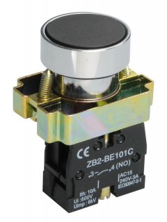 Кнопка LAY5-BA21 без подсветки черн. 1з IEK BBT60-BA-K02