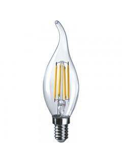 Лампа светодиодная филаментная 80 898 OLL-F-FC35-10-230-2.7K-E14 10Вт свеча на ветру прозрачная 2700К тепл. бел. E14 1000лм 220-240В ОНЛАЙТ 80898