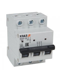 Выключатель автоматический модульный ВА47-29-3D32-УХЛ3 (4.5кА) КЭАЗ 318306