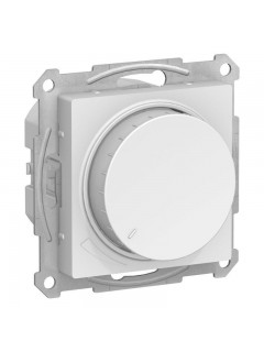 Светорегулятор поворотно-нажимной AtlasDesign 400Вт механизм бел. SE ATN000123