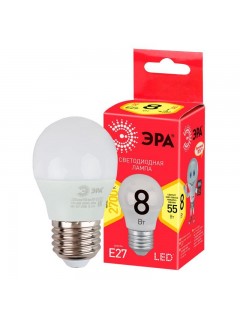Лампа светодиодная RED LINE LED P45-8W-827-E27 R Е27 / E27 8Вт шар тепл. бел. свет Эра Б0053028