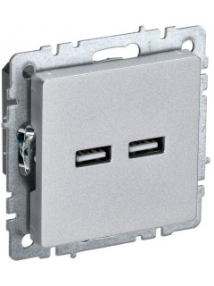 Розетка BRITE USB A+A 3.1А РЮ10-1-БрА алюм. IEK BR-U21-D31-K47