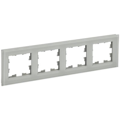 Рамка 4-м BRITE РУ-4-2-БрД стекло дым. IEK BR-M42-G-K30