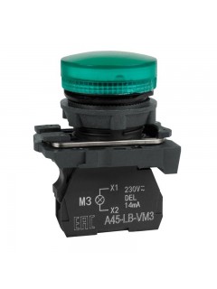 Лампа сигнальная OptiSignal D22 C5-L-M3 зел. пластик 230-240VAC XB5AVM3 КЭАЗ 332188