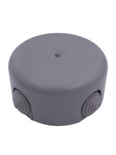 Коробка распределительная 78мм (4 кабельных ввода в комплекте) пластик титан Bironi B1-521-26-K