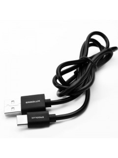 Кабель USB-Type C 2А 1м зарядка + передача данных черн. (пакет) ERGOLUX 15089