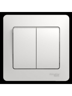 Выключатель 2-кл. СП Glossa 10А IP20 (сх. 5) 10AX в сборе бел. SE GSL000152