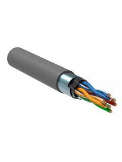 Кабель витая пара F/UTP кат.5E 4х2х24AWG solid PVC сер. (м) ITK LC1-C5E04-311