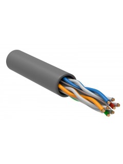 Кабель витая пара U/UTP кат.6 4х2х23AWG solid CU PVC сер. (м) ITK LC1-C604-111