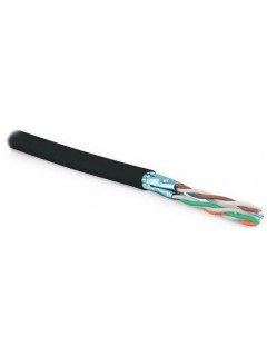 Кабель UFTP4-C6-SOLID-OUTDOOR-LSZH-BK-500 витая пара экран. FTP (F/UTP) кат. 6; 4 пары (23 AWG) ож (solid) для внешн. прокладки LSZH (500м) черн. Hyperline 227934