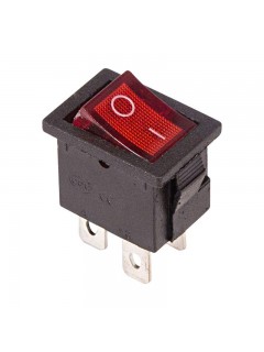 Выключатель клавишный 250В 6А (4с) ON-OFF красн. с подсветкой Mini (RWB-20; SC-768) Rexant 36-2190