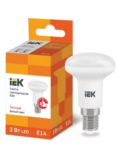 Лампа светодиодная ECO R39 3Вт 3000К тепл. бел. E14 270лм 230-240В IEK LLE-R39-3-230-30-E14