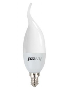 Лампа светодиодная PLED-SP 9Вт CA37 свеча на ветру 3000К тепл. бел. E14 820лм 175-265В JazzWay 2859518A