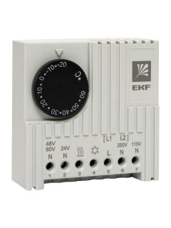 Термостат NO/NC (охлаждение/обогрев) на DIN-рейку 5-10А 230В IP20 PROxima EKF thermo-no-nc-din