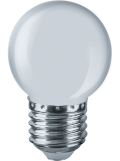 Лампа светодиодная 61 243 NLL-G45-1-230-W-E27 1Вт шар матовая E27 220-240В NAVIGATOR 61243