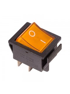 Выключатель клавишный 250В 16А (4с) ON-OFF желт. с подсветкой (RWB-502 SC-767 IRS-201-1) Rexant 36-2333