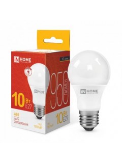 Лампа светодиодная LED-A60-VC 10Вт грушевидная 3000К тепл. бел. E27 950лм 230В IN HOME 4690612020204