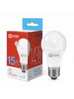 Лампа светодиодная LED-A60-VC 15Вт грушевидная 6500К холод. бел. E27 1430лм 230В IN HOME 4690612020280