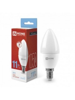 Лампа светодиодная LED-СВЕЧА-VC 11Вт свеча 6500К холод. бел. E14 1050лм 230В IN HOME 4690612024844