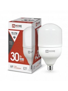 Лампа светодиодная высокомощная LED-HP-PRO 30Вт цилиндр 4000К нейтр. бел. E27 2850лм 230В IN HOME 4690612031071