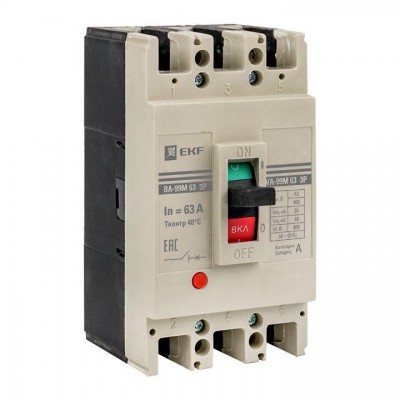 Выключатель автоматический 3п 63/63А 25кА ВА-99М PROxima EKF mccb99-63-63m